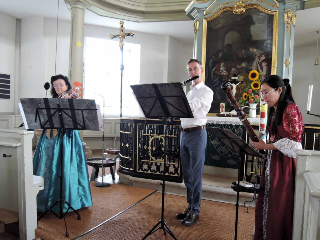 Die Freiberger Klang-Juwelen bei dem Konzert in der Hofkirche Weidenbach mit Musik von Johann Georg Pisendel